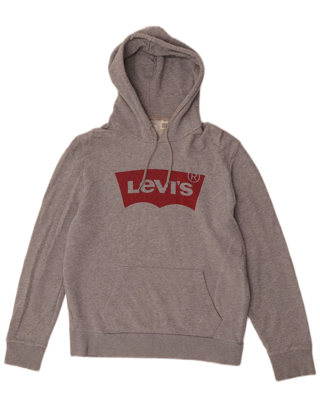 Levi's Herren-Kapuzenpullover mit Grafik, mittelgrau gesprenkelte Baumwolle