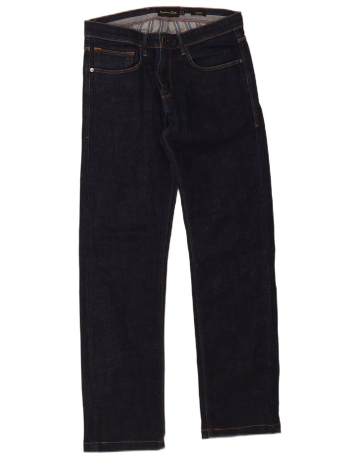 Massimo Dutti Herren-Jeans, reguläre Passform, gerade Passform, EU 38, Größe S, W30, L30, Marineblau