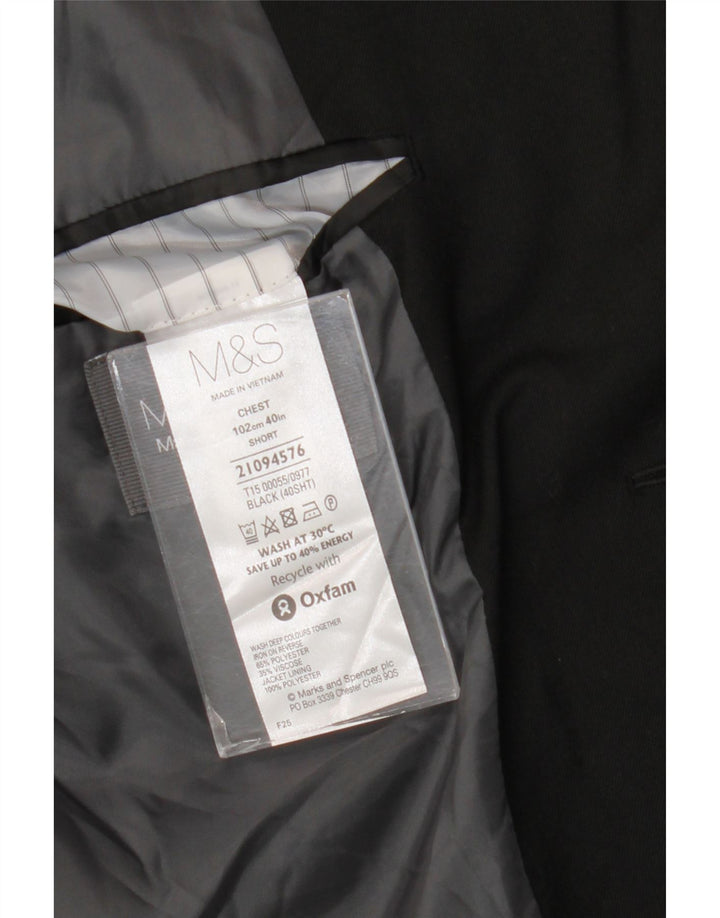 Marks & Spencer Herren-Blazer, kurz, 2 Knöpfe, Gr. 40, mittelschwarz
