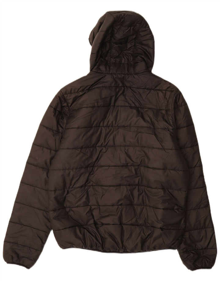 JACK WOLFSKIN Wattierte Herrenjacke mit Kapuze, UK 34, Small, Schwarz, Polyester