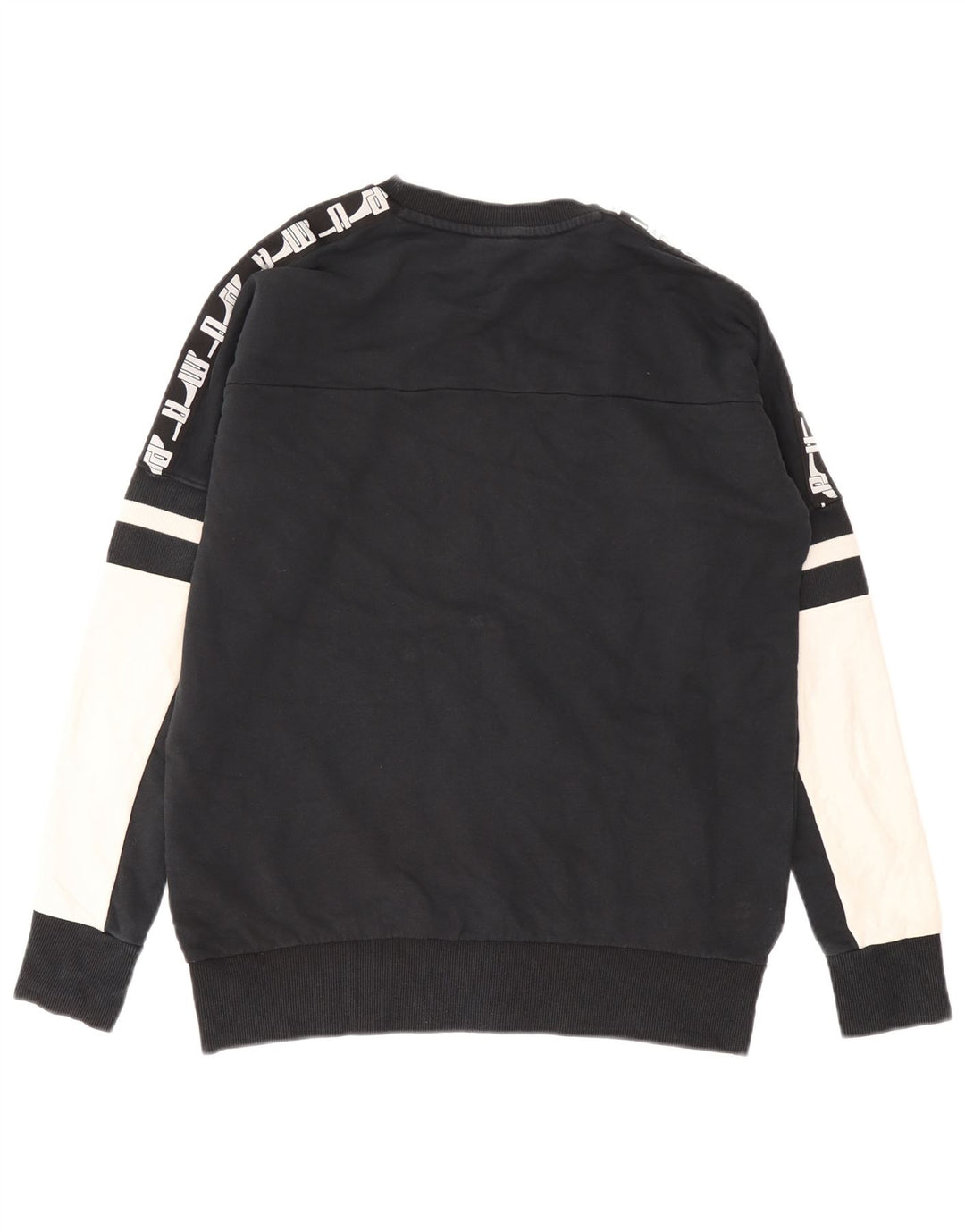 Puma Herren-Sweatshirt mit Grafik, Größe S, Schwarz, Colourblock-Baumwolle