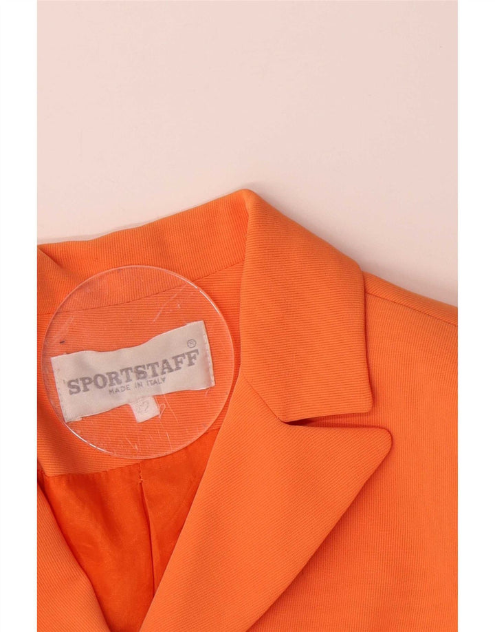 Sport Staff Damen 3-Knopf-Blazerjacke IT 42 Mittelorange