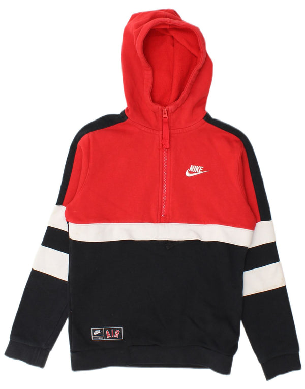 Nike Kapuzenpullover mit Reißverschluss für Jungen, 10–11 Jahre, Mittelschwarz, Farbblock