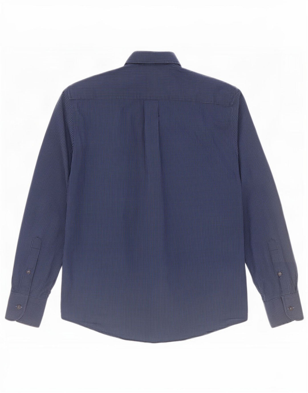 Dack's Herren-Hemd mit normaler Passform, Größe S, Marineblau, Gingham-Baumwolle