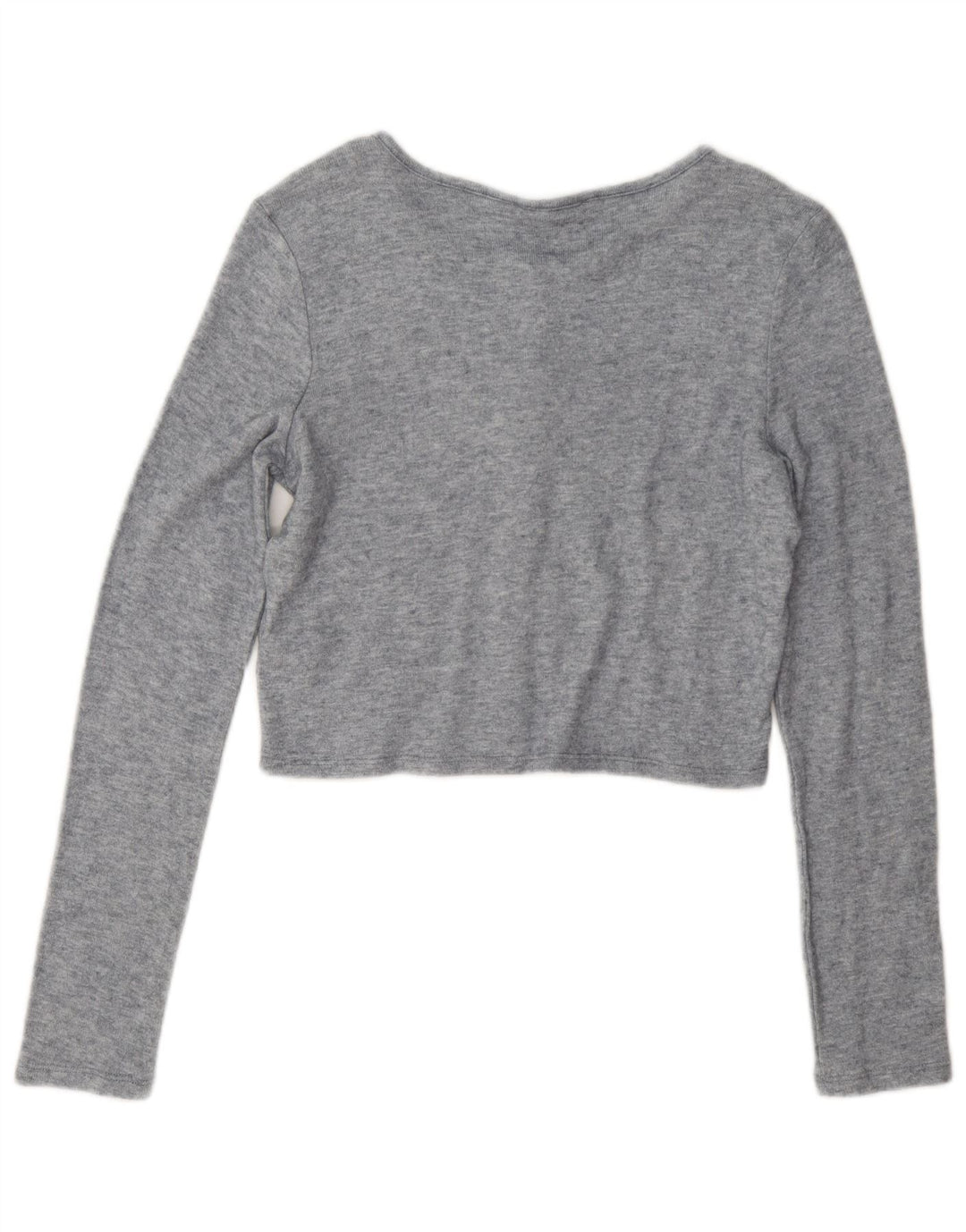 Zara Damen Crop Top UK 14 Mittelgraue Viskose