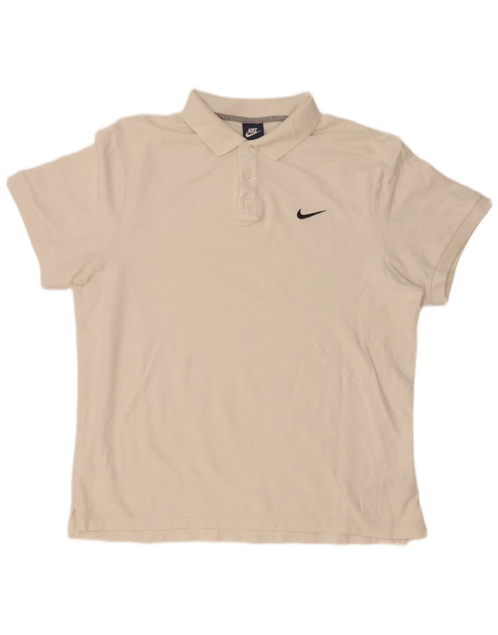 Nike Herren Poloshirt 2XL Weiße Baumwolle
