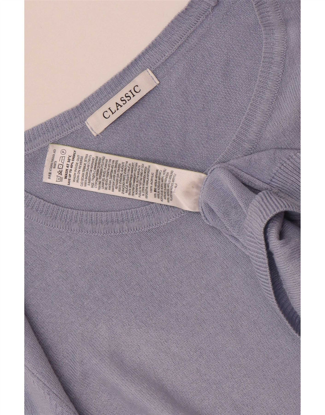 Marks & Spencer Damen-Pullover mit U-Boot-Ausschnitt, Gr. 14, Blau
