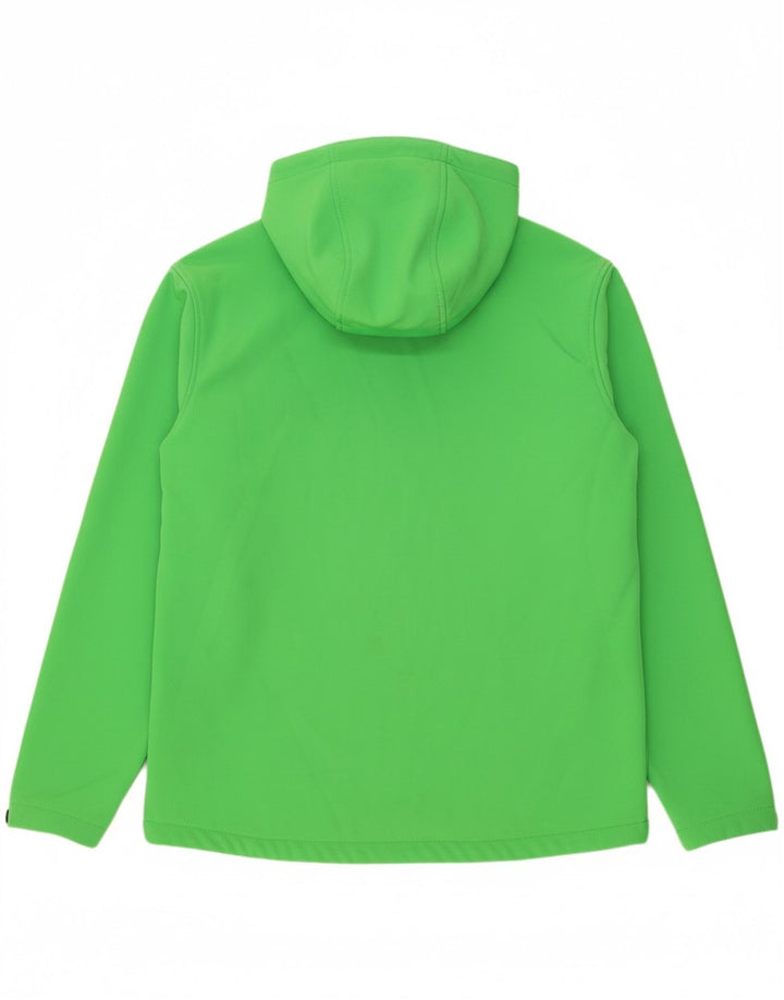 KILIMANJARO Mens Hooded Windbreaker Jacket UK 40 Large Green Polyester