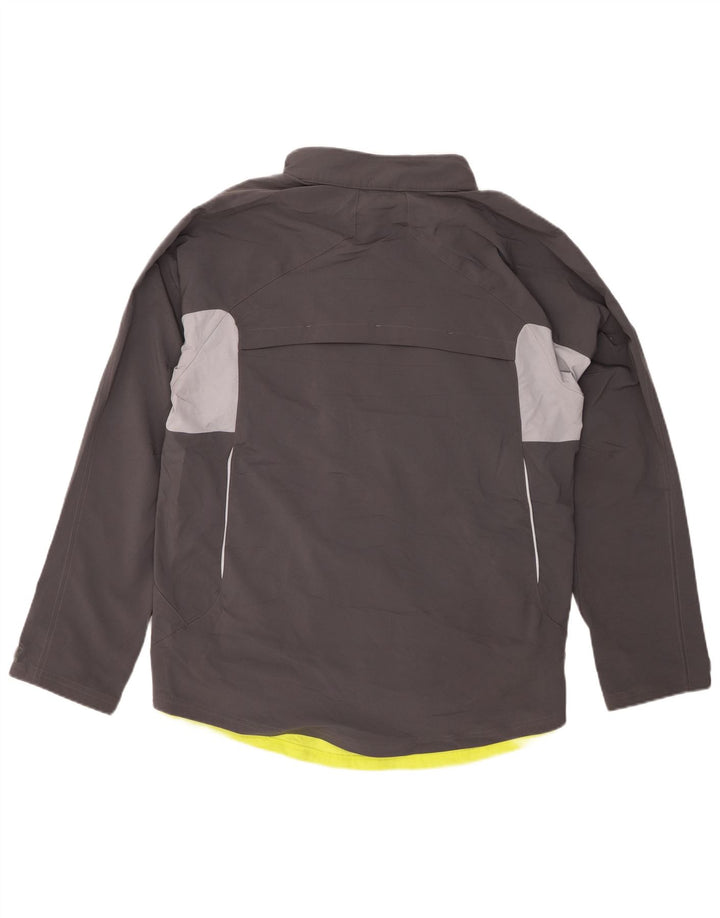 REEBOK Herren-Windbreaker-Jacke, UK 40, groß, graues Colourblock-Polyester