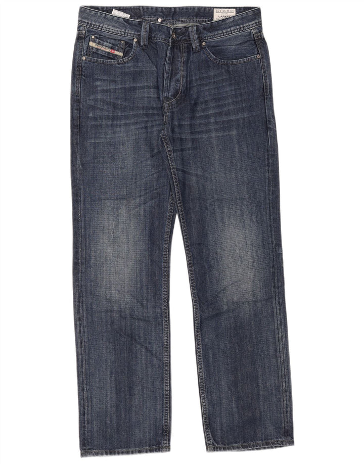 Diesel Herren Larkee Straight Jeans W33 L32 Blaue Baumwolle