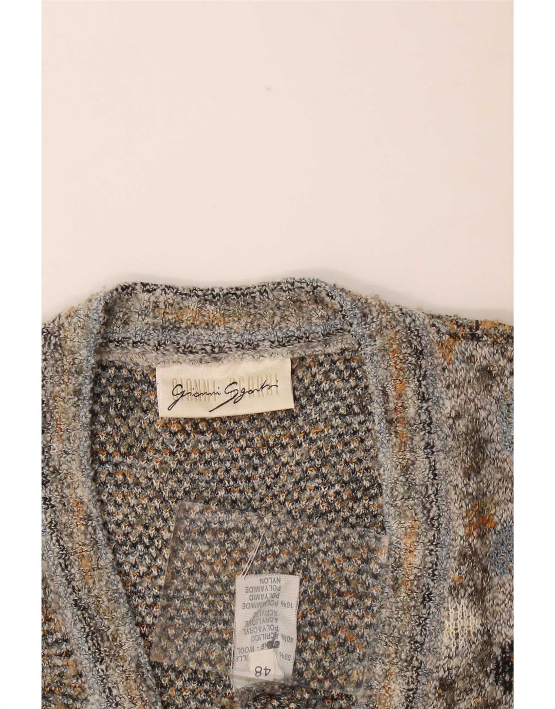 Gianni Sgarbi Herren-Cardigan-Pullover IT 48 Medium Mehrfarbig Geometrisch