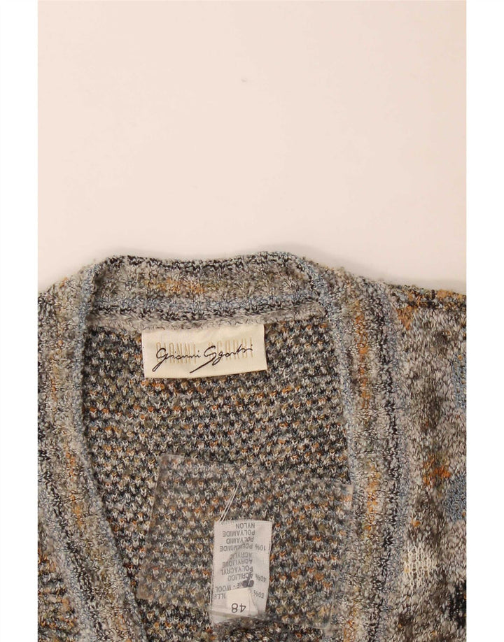 Gianni Sgarbi Herren-Cardigan-Pullover IT 48 Medium Mehrfarbig Geometrisch