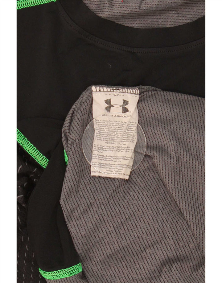 Under Armour Herren T-Shirt Top Small Schwarz Geometrisch Polyester