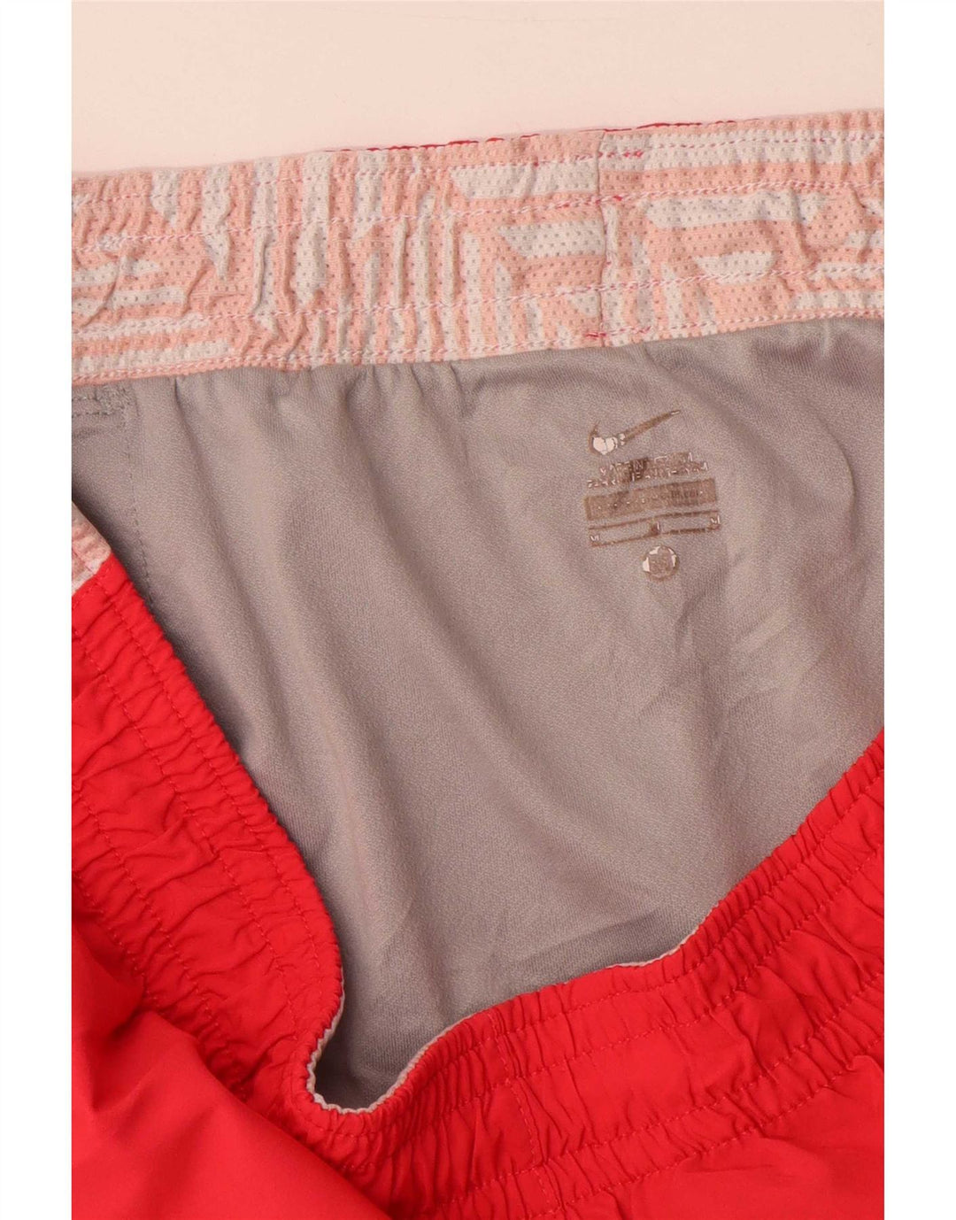 Nike Damen-Sportshorts UK 14 Mittelrotes Colourblock-Polyester