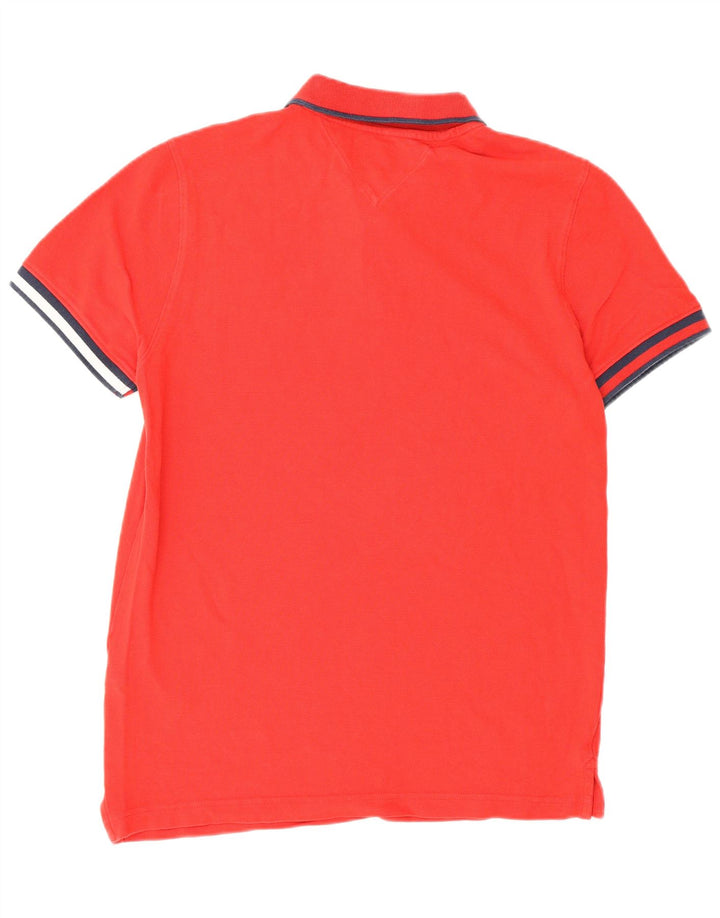Tommy Hilfiger Herren-Poloshirt, kleine rote Baumwolle