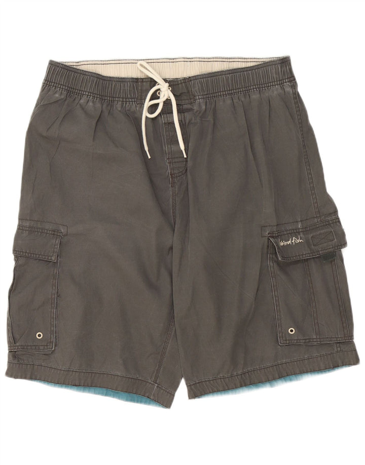 WEIRD FISH Herren Cargo Badeshorts XL Grau Polyester