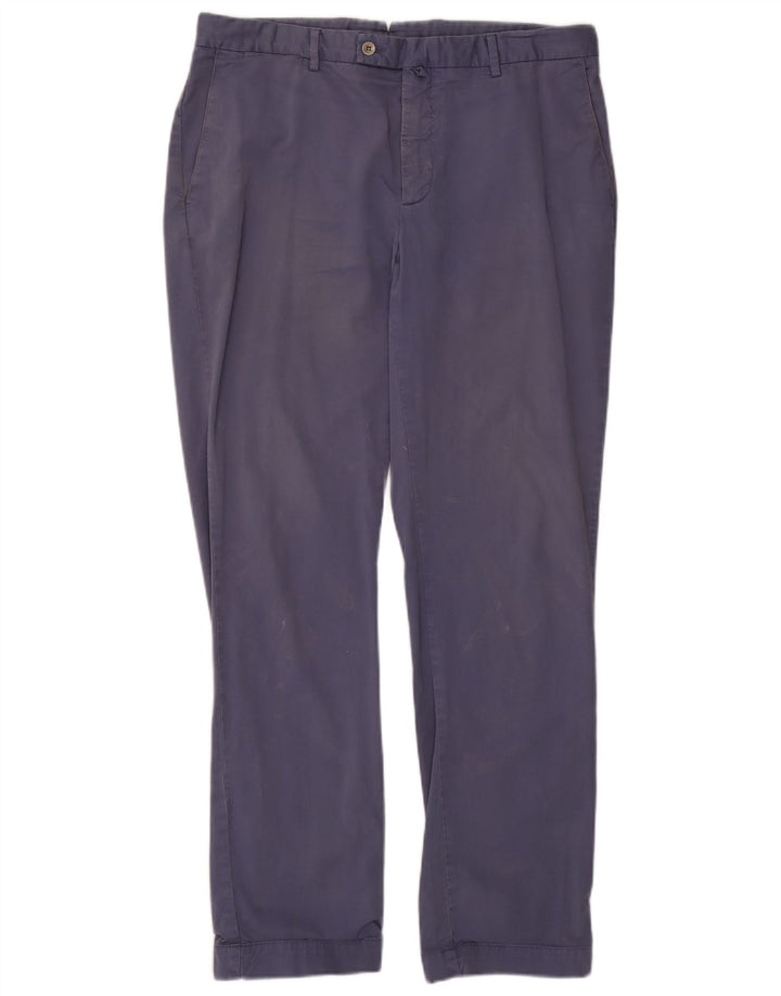 Hackett Herren-Anzughose, gerade, W36, L32, marineblau, Baumwolle
