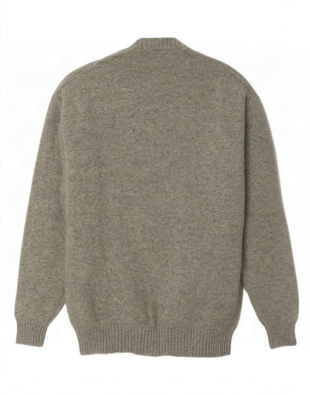 Rodrigo Herren-Pullover mit Rundhalsausschnitt, IT 52, große graue Wolle