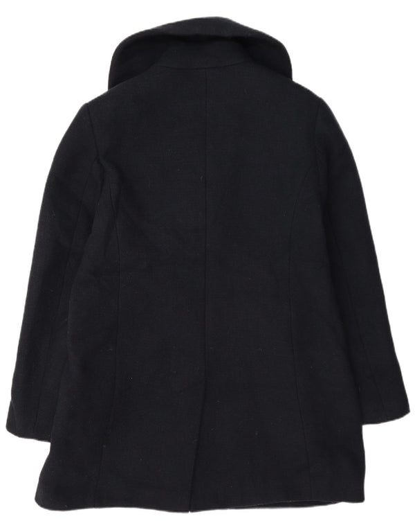 Marks & Spencer Zweireihiger Cabanmantel für Damen, UK 12, mittelmarineblaue Wolle