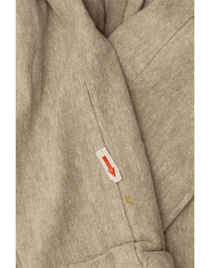 Zara Jungen-Blazer mit 2 Knöpfen, 11–12 Jahre, beige Leinen