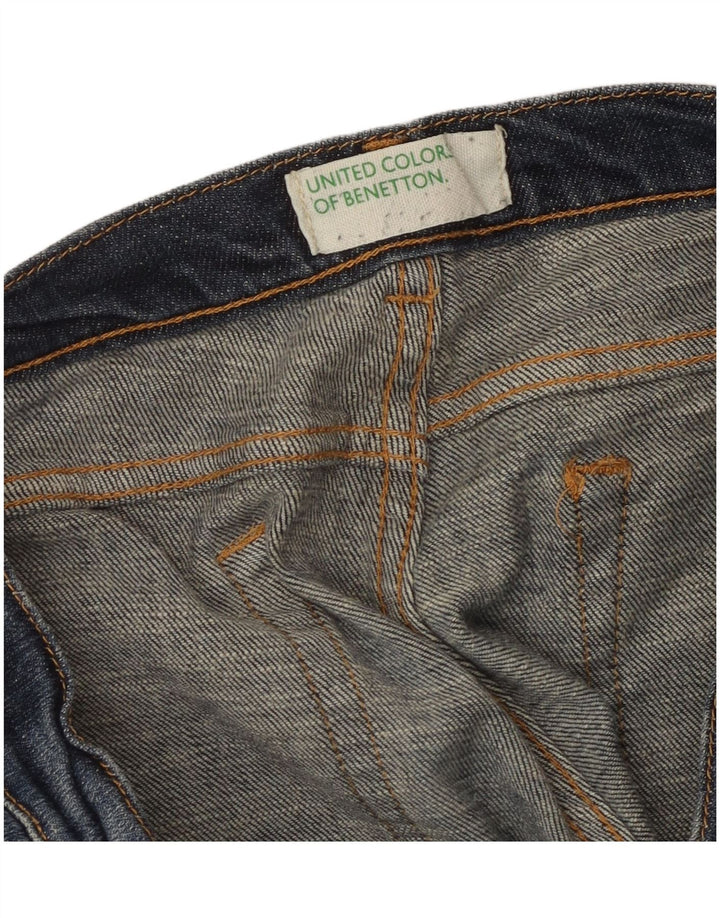 Benetton Damen Kurzjeans W34 L25 Blau