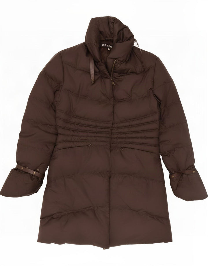 GF Ferre Damen Wattierte Jacke UK 14 Mittelbraunes Polyester