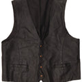 Vintage Herren Lederweste XL Schwarz