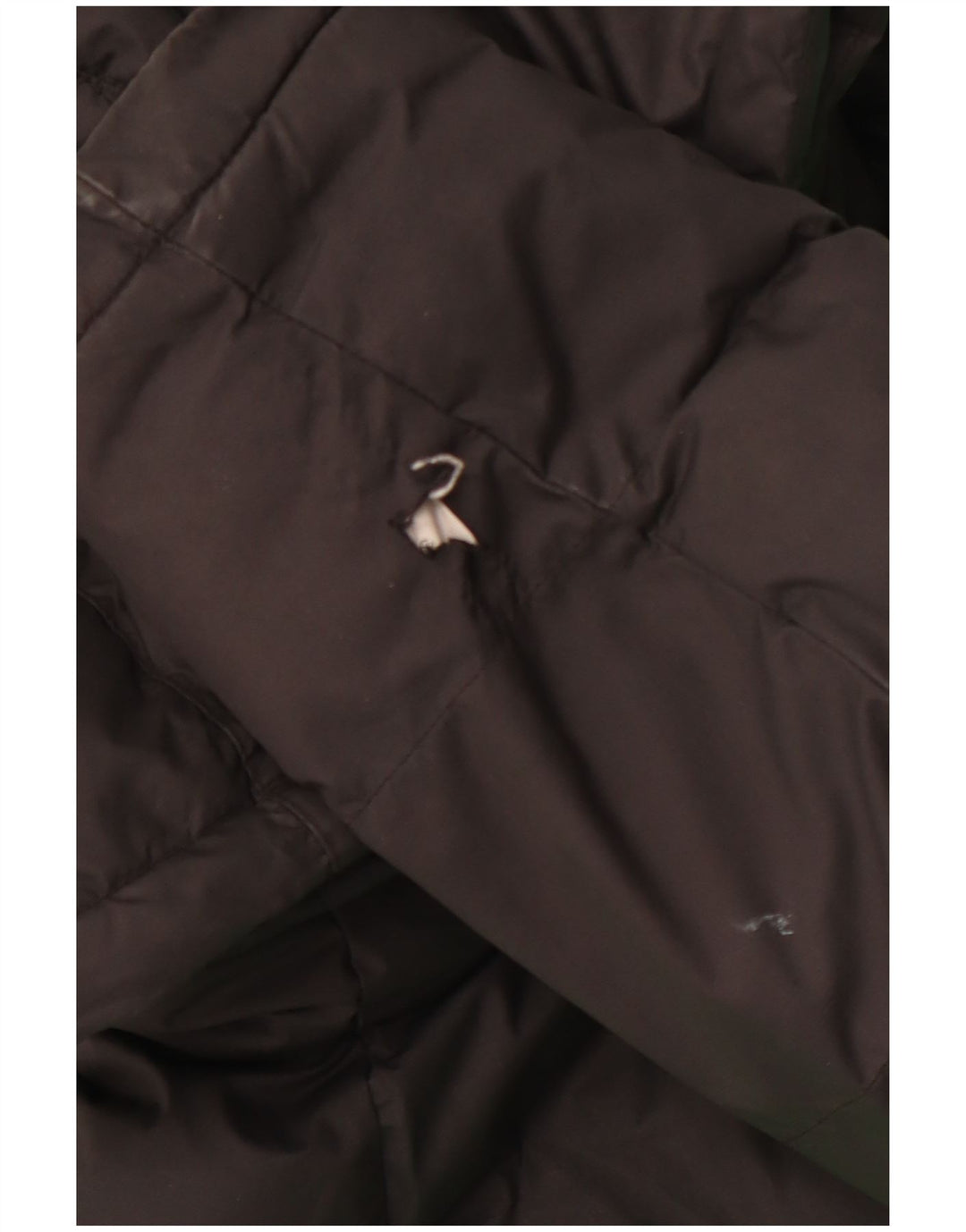 NIKE Wattierte Jungenjacke mit Kapuze, 13–14 Jahre, XL, schwarzes Colourblock-Polyester