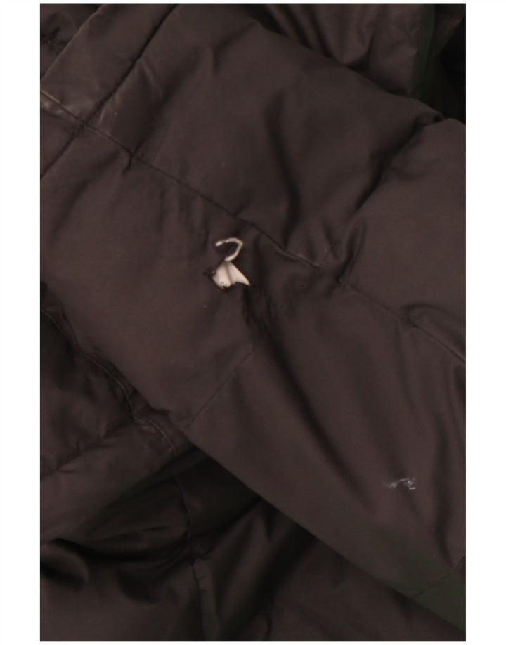 NIKE Wattierte Jungenjacke mit Kapuze, 13–14 Jahre, XL, schwarzes Colourblock-Polyester