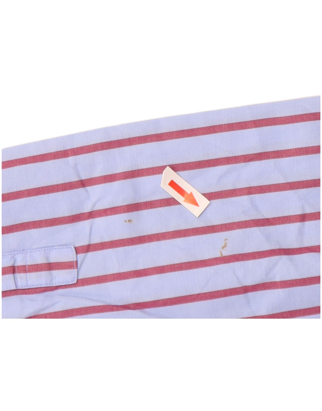 Lacoste Herrenhemd, Größe 41, große blaue Nadelstreifen-Baumwolle