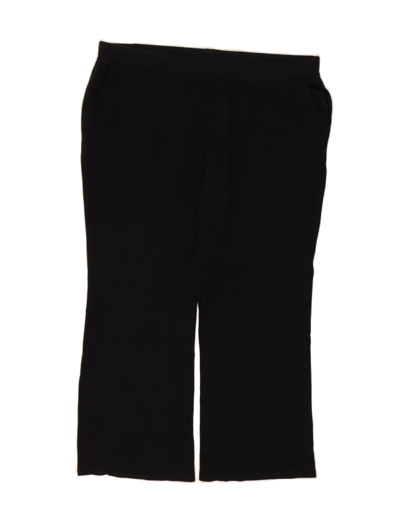 RALPH LAUREN Womens Tracksuit Trousers UK 20 2XL  Black Cotton Vintage Ralph Lauren and Second-Hand Ralph Lauren from Messina Hembry 