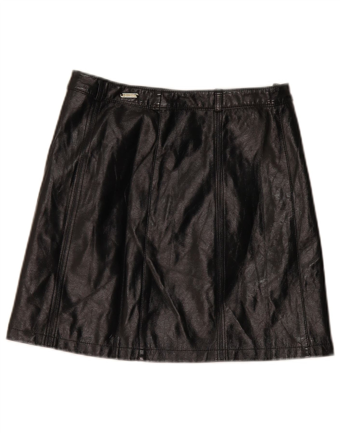 Guess Damen-Rock aus Kunstleder, W27, Größe S, Schwarz, Polyethylen