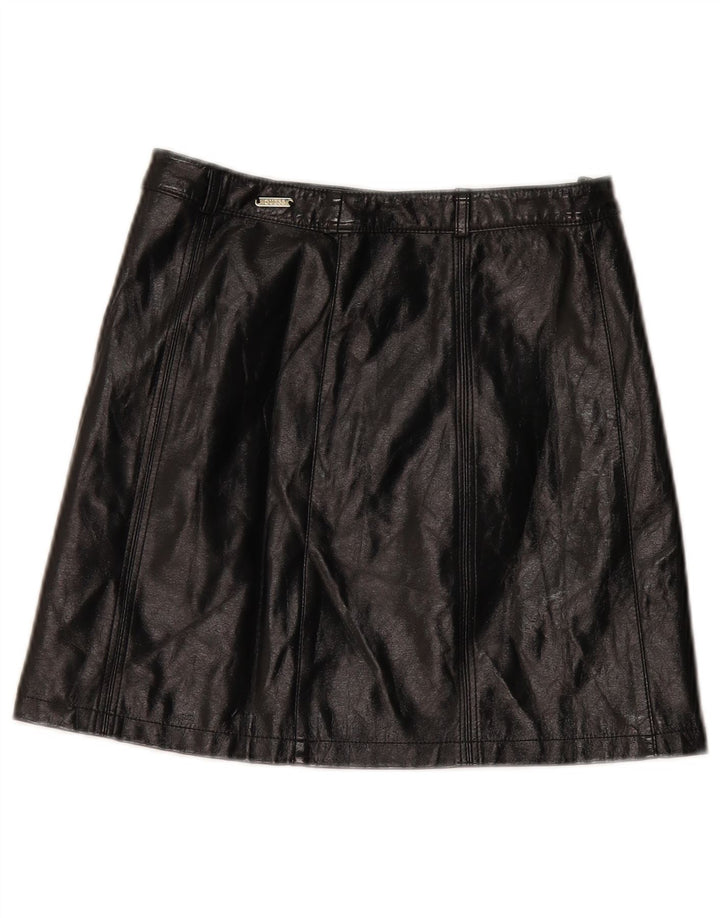 Guess Damen-Rock aus Kunstleder, W27, Größe S, Schwarz, Polyethylen