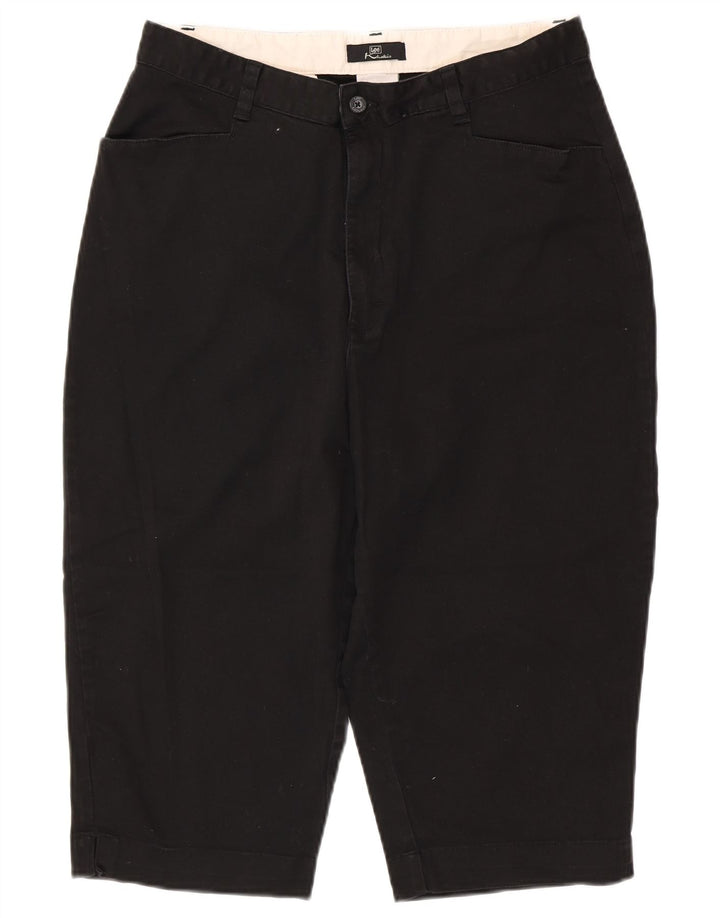 LEE Damen Khakis Capri-Hose mit hoher Taille, US 16, 2XL, W32, L18, schwarze Baumwolle