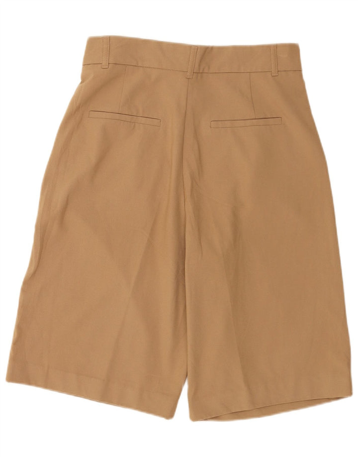 Zara Damen-Chinoshorts mit hoher Taille, mittelgroß, W28, braun, Polyester