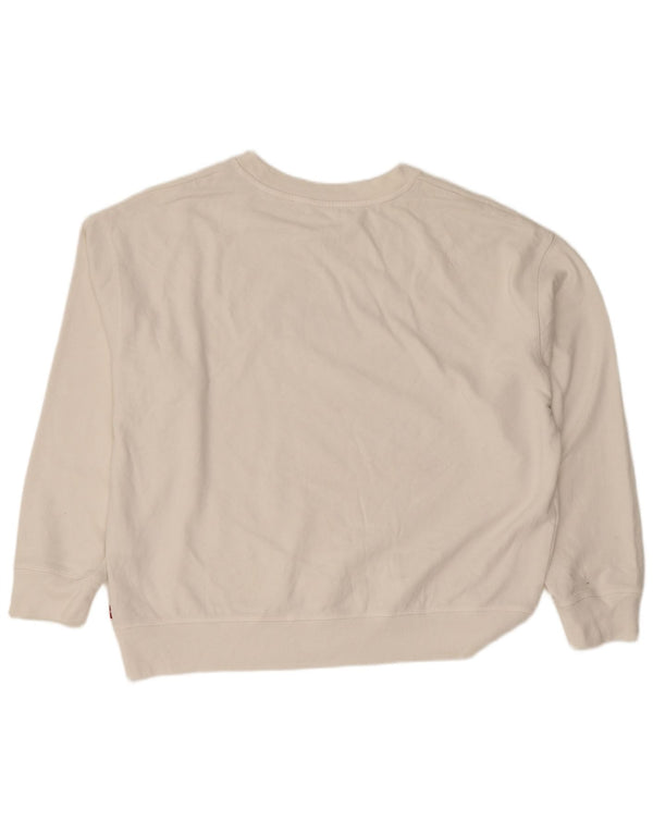 Levi's Damen-Sweatshirt mit Grafik, UK 18, XL, weiße Baumwolle