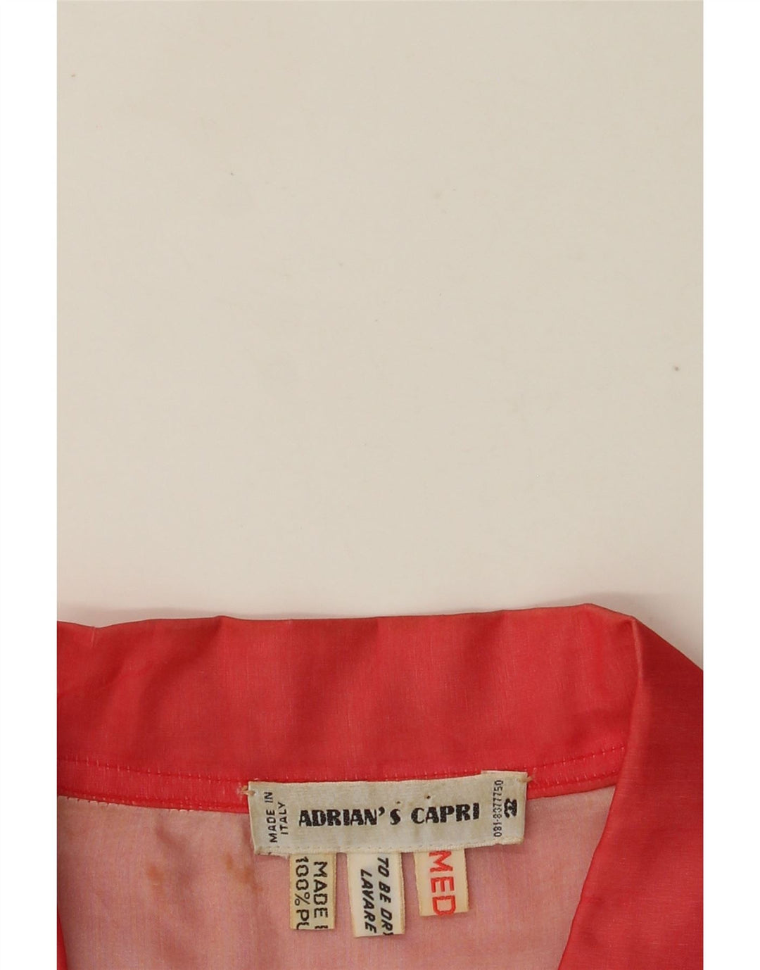 ADRIAN'S CAPRI Damen Bomberjacke UK 14 Mittelrote Seide