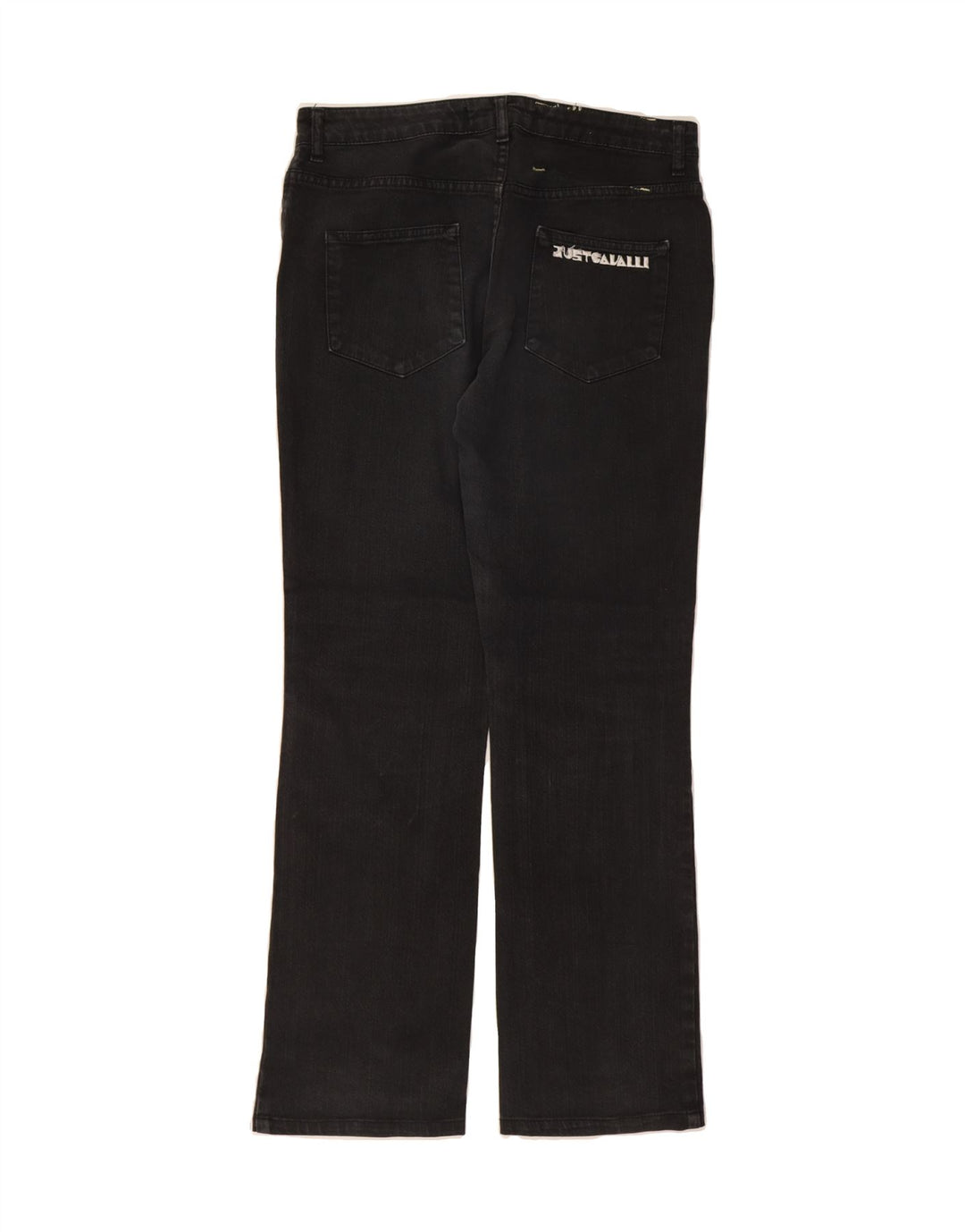 JUST CAVALLI Womens Straight Jeans W32 L30 Black Vintage Just Cavalli and Second-Hand Just Cavalli from Messina Hembry 