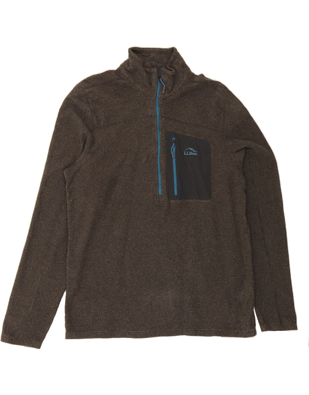 L.L.BEAN Mens Slightly Fitted Top Long Sleeve Large Grey Pinstripe Vintage L.L.Bean and Second-Hand L.L.Bean from Messina Hembry 
