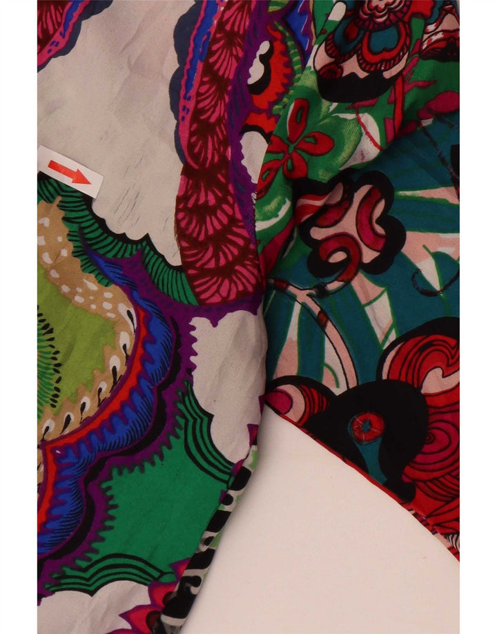 Desigual Damen Pullover-Hemdbluse UK 10 Kleines mehrfarbiges Patchwork