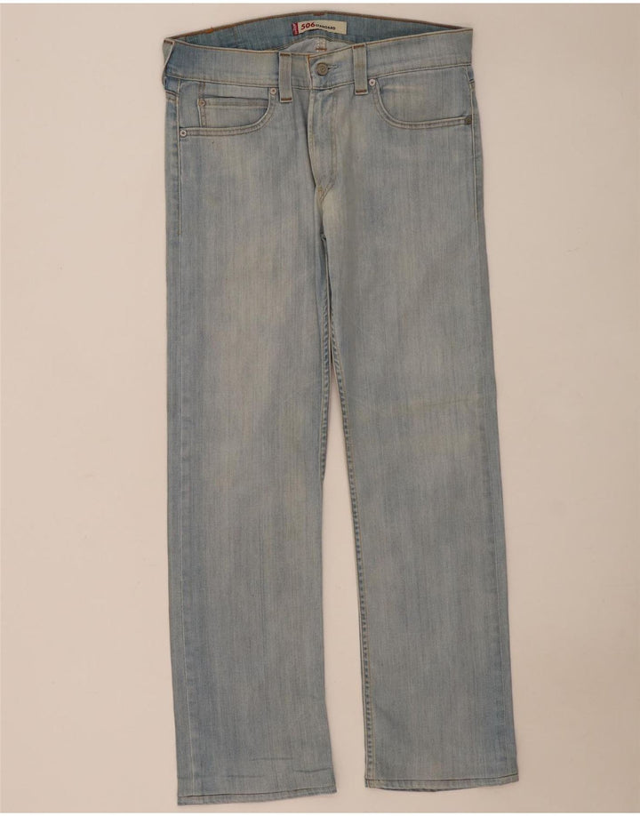 Levi's Damen 506 Straight Jeans W34 L32 Blaue Baumwolle