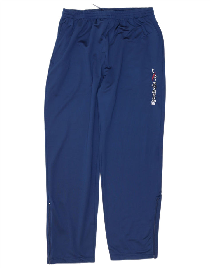 Reebok Herren-Trainingshose mit Grafik, groß, marineblaues Polyester