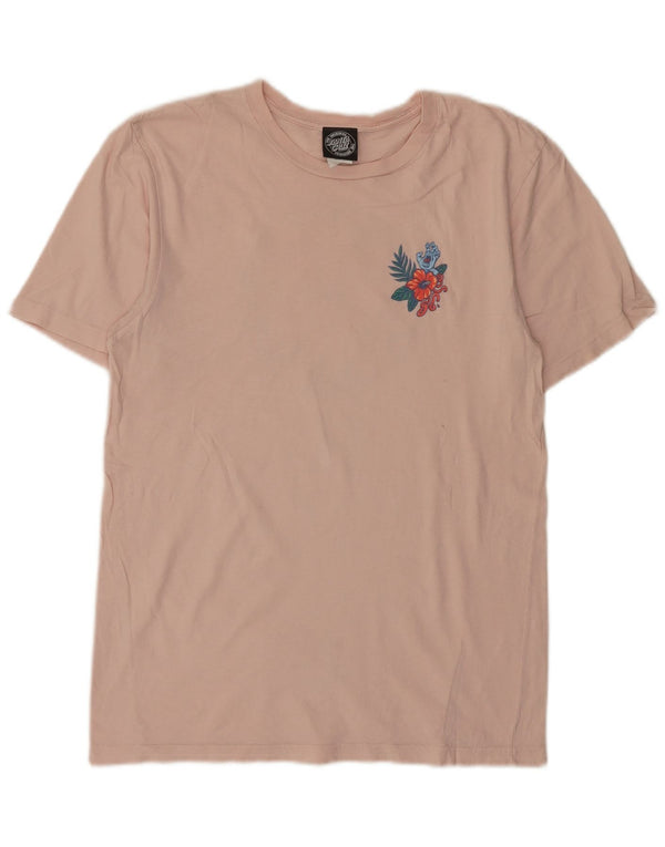 Santa Cruz Herren-T-Shirt mit Grafik, mittelrosa, geblümt, Baumwolle