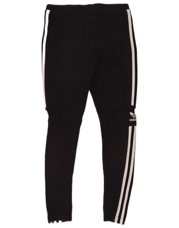 Adidas Damen Graphic Leggings UK 10 Small Schwarz Baumwolle Sport