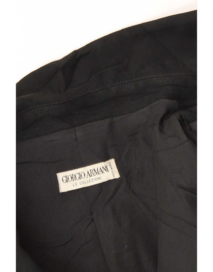 Giorgio Armani Damen 2-Knopf-Blazerjacke UK 14 Mittelschwarz