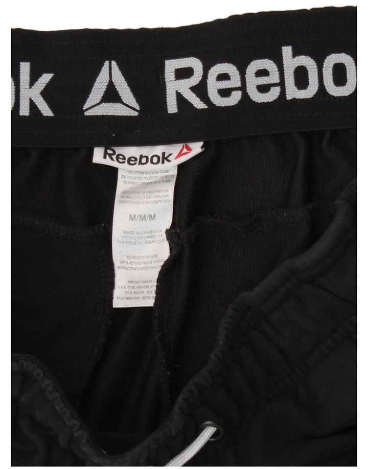 Reebok Herren Sportshorts Medium Schwarz Baumwolle