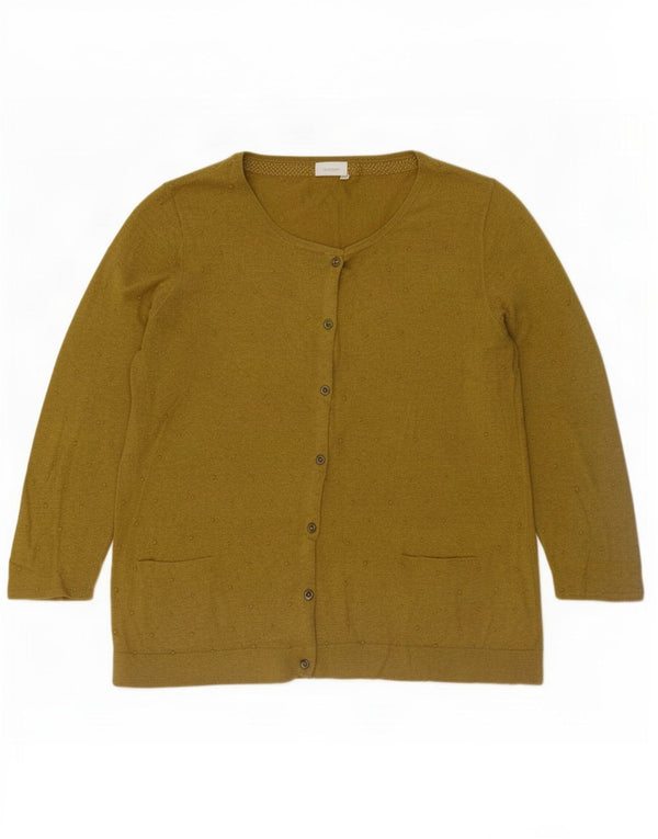 White Stuff Damen Strickjacke UK 14 Medium Khaki Baumwolle