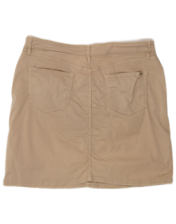 Tommy Hilfiger Damen Minirock US 10 Large W32 Beige Baumwolle