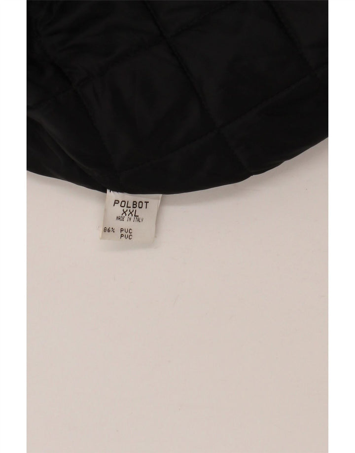 Polbot Herren-Windbreakerjacke mit Kapuze, UK 44, 2XL, schwarzes Polyvinyl