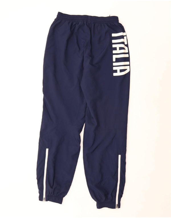 Puma Mens Italia Graphic Tracksuit Trousers Joggers Small Navy Blue Sports
